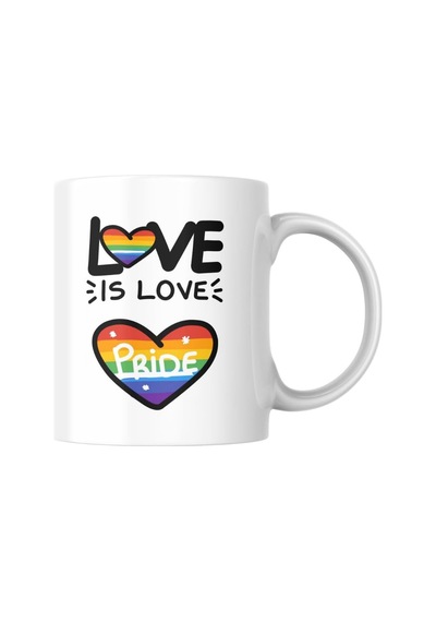 Love Baskılı Kupa Bardak Hediyelik Çay Kahve Kupası Coffee Mug Beyaz - Çok Renkli