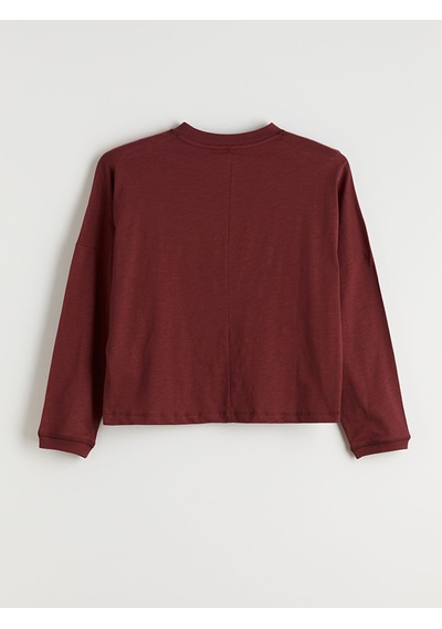 Lcw Young Bordo Bisiklet Yaka Kadın Pijama Takımı