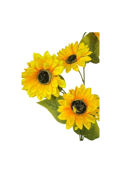 Yapay Çiçek Ayçiçeği Sarı Sunflower Dekoratif Çiçek 75cm 6 K80afalı Sarı