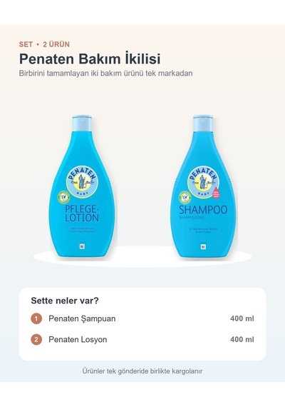 Penaten Bakım İkilisi 2 Parça: Şampuan + Losyon