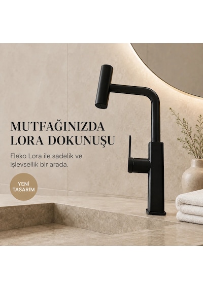 Fleko Lora Spiralli Evye Bataryası Siyah