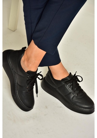 Fox Shoes T274148309 Siyah/siyah Spor Ayakkabı Sneakers Siyah/siyah-suni Deri Siyah