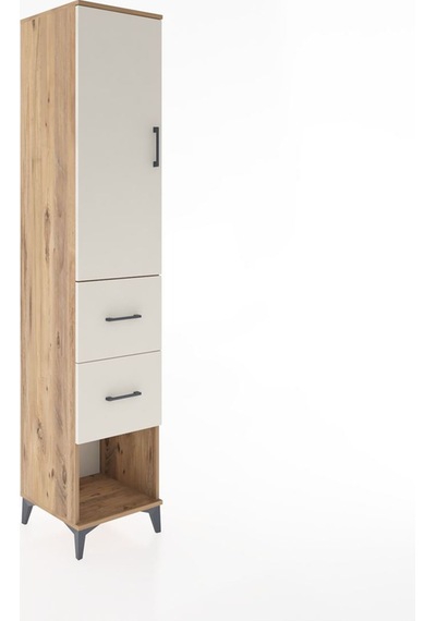 Hyperion Dolap 2 Raflı 2 Çekmeceli Tek Askılı 44x44x221 Çam-a... Çam