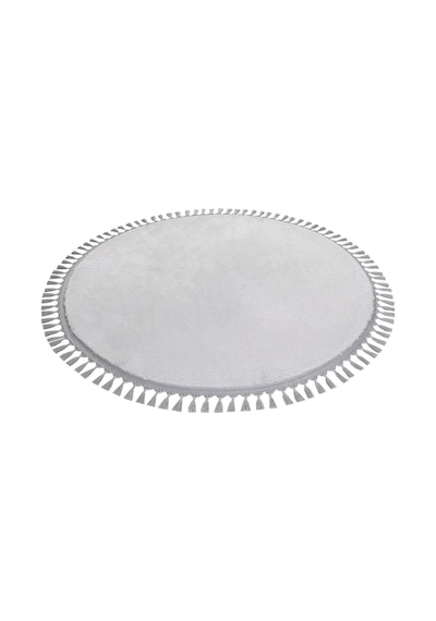 Vl Oval Comfort Overloklu Peluş Yolluk Açık Gri Gri