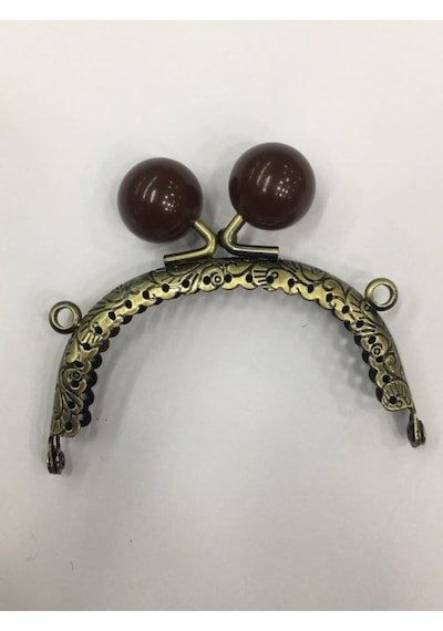 Karantuhafiye Çanta Ve Cüzdan Klipsi Oval 20 Cm Incili Model Antik Kahve İnci Antik Kahve İnci Çok Renkli