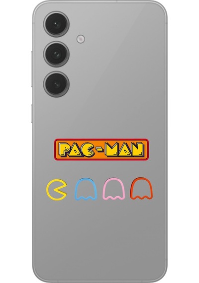 Samsung Galaxy S24+ Uyumlu Şeffaf Kılıf 1 Pac-man Tasarımlı