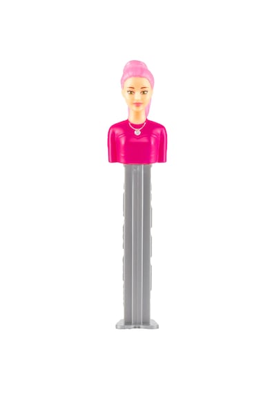 Pez Dispenser Barbie Purple Hair Meyve Aromalı Şekerleme Makinesi Ve Şekerleme Yedekleri