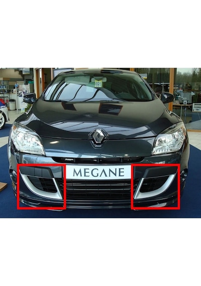 Renault Megane 3 Uyumlu Sis Çerçevesi Parlak Siyah Plastik