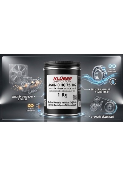 Klüber Asonic HQ 72-102 Sessiz Rulman Yüksek Sıcaklık Gresi 1 KG
