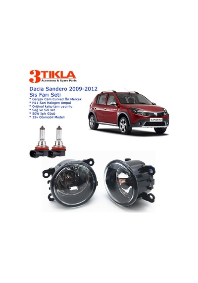 Dacia Sandero 2010 Sis Farı Set Oem: 8200074008