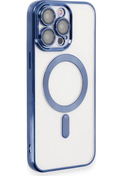 Newface Apple iPhone Uyumlu 15 Pro Kılıf Kross Magneticsafe Kapak - Lacivert Diğer