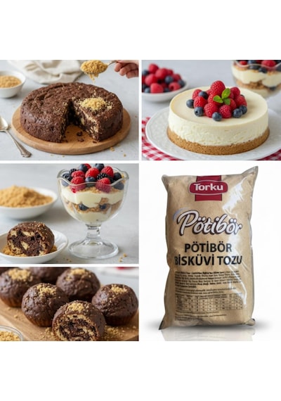 Torku Petibör Bisküvi Tozu 1 Kg Pasta, Tatlı Ve Cheesecake Tabanı İçin Hazır Kırıntı Bisküvi