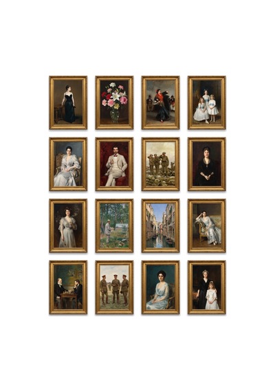 John Singer Sargent Tabloları 16'lı Sticker Seti Laptop Defter Etiketi Çok Renkli