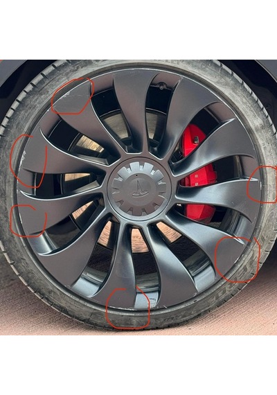 Ayaltes Tespx Tesla Uberturbine 21'' Kırmızı Jant Koruyucu 1 Jant