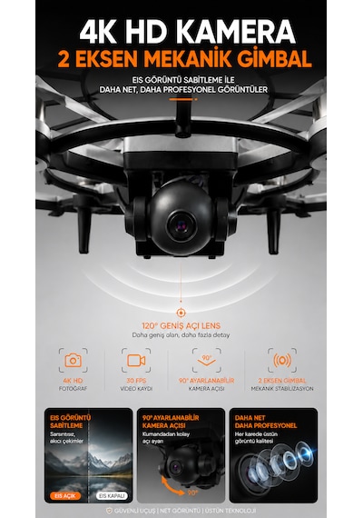 Int-m18 Ufo Drone Led Işıklı Hd Kameralı Drone Uzaktan Kumandalı