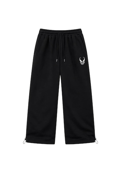Zaee Venom Nakışlı Ayarlanabilir Paça Premium Baggy Eşofman Altı Siyah