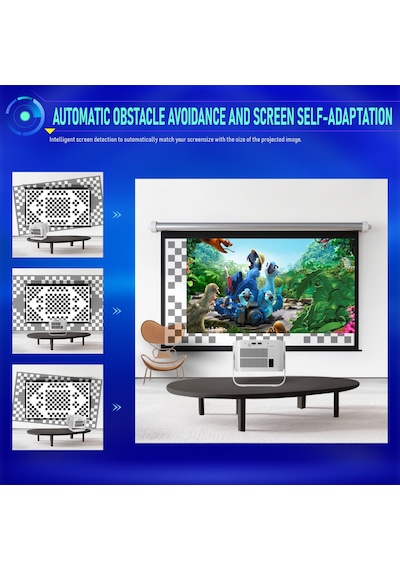 İdragon Hy350max Android 14 Akıllı Projeksiyon Cihazı 1080p Full Hd 500 Ansı Lümen Wifi 6 Bluetooth 5.4 Auto Focus Ultra Kısa Mesafe 4k/8k Destekli Mini Projeksiyon