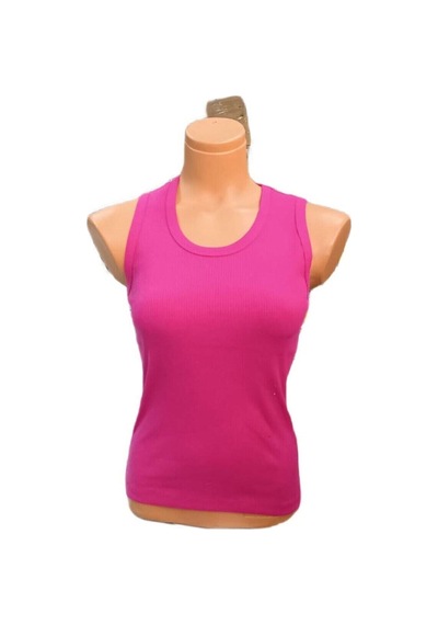 Pazarız Pembecin Fitted/vücuda Oturan Kalın Askılı Fitilli Esnek Örme Atlet Body Pembe