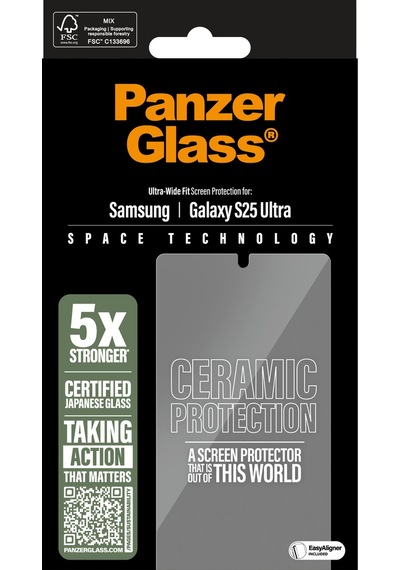 Panzerglass Samsung Galaxy Uyumlu S25 Ultra-wide Fit Tam Koruma Çerçeve Aparatlı Ekran Koruyucu