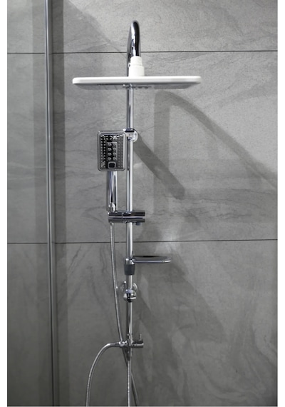 Lüx Beyaz Alaska Robot Tepe Yağmurlama Banyo Duş Seti Kolay Kurulum Banyo Özel Set Krom