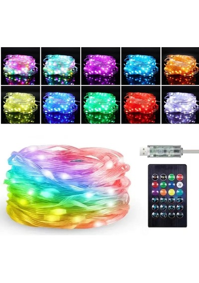 Buffer 10 Mt Uzaktan Kumandalı Usb Led Işık Çok Modlu Dekoratif Ortam Aydınlatmas Renkli