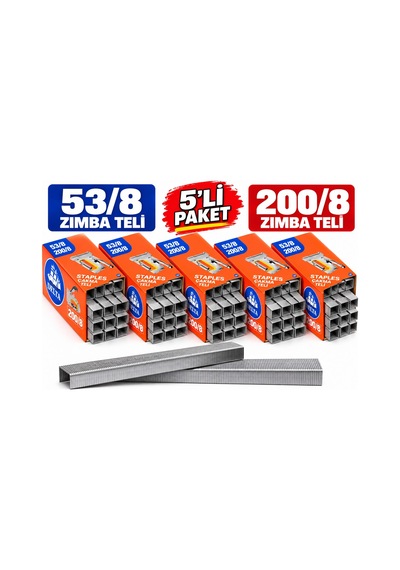 5'li Paket - Dlt Zımba Teli 200/8 - 53/8 // 25.000 Adet