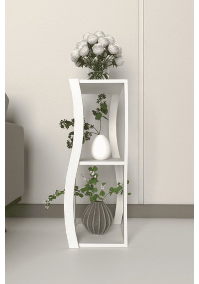 Lavellan Arin Çok Katlı Dekoratif Çiçeklik - 3 Katlı Ahşap Saksılık Köşe Standı 01868569