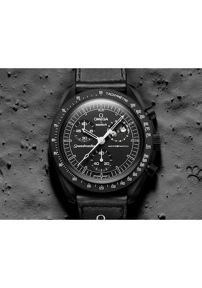 Swatch X Omega Moonphase Snoopy Black Çelik