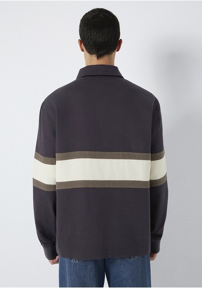 Mavi - Mavi Jeans Nakışlı Polo Yaka Antrasit Sweatshirt 0s10575-70101 Antrasit
