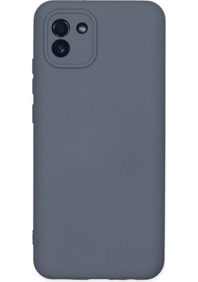 Samsung Galaxy A03 Kılıf Nano İçi Kadife Silikon - Gri