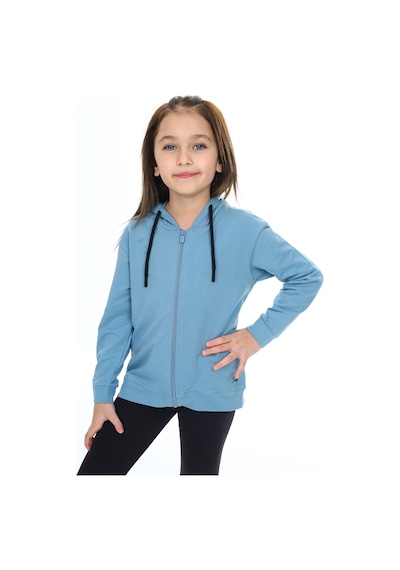 Toontoy Kız Çocuk Nakışlı Hırka Mavi