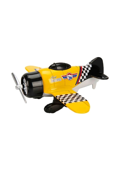 Die-cast Metal Çek Bırak Oyuncak Savaş Uçağı 15 Cm Sarı