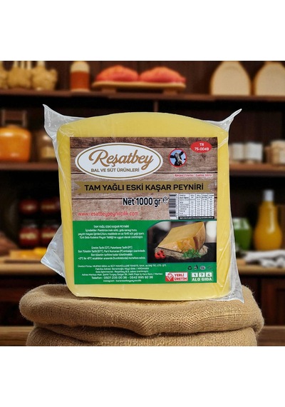 Yöresel Kars Tam Yağlı Eski Kaşarı 1000 Gr