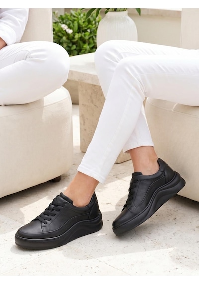 Free Foot Freefoot 216677 Siyah Hakiki Soft Deri Günlük Kadın Ayakkabı