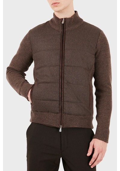 Gran Sasso Regular Fit Dik Yaka Kapitoneli Ceket Erkek Ceket 23145 25019 194 Kahve