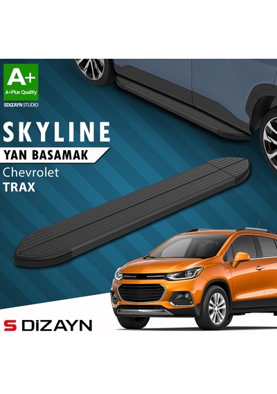 S-dizayn Chevrolet Trax Skyline Siyah Yan Basamak 163 Cm 2013-2022 A+ Kalite