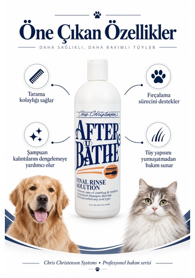 Chris Christensen Systems After U Bathe 8:1 Konsantre Kedi Köpek Tüy Kremi 473 Ml