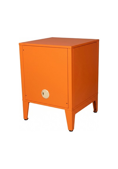 Lande Ziglat Serisi Kilitli Metal Home Office Dolabı Metal Kapaklı Turuncu Ral 2004 450x450x450 Mm