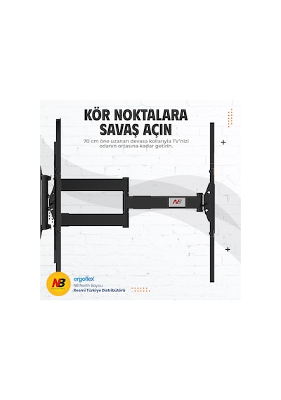 Nb Ergonomic Nb Sp5 Büyük Ekranlar Için 75inch-110inch Profosyonel Hareketli Tv Askı Aparatı