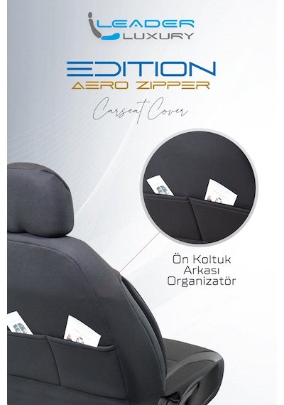 Daewoo Lanos Keten Oto Koltuk Kılıfı Ön Arka Set Dark Siyah Edition Scr