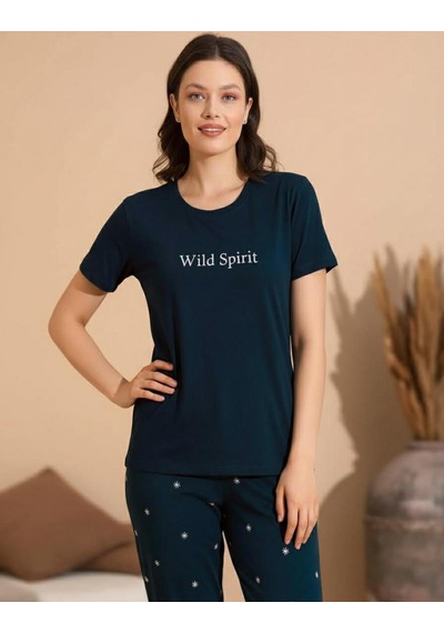 Boyraz Slim Fit Dar Kesim Kadın Milan Bisiklet Yaka Kısa Kol Pijama Takımı 11002y - 1 Adet Yeşil Boyraz Slim Fit Dar Kesim Kadın Milan Bisiklet Yaka Kısa Kol Pijama Takımı 11002y - 1 Adet Yeşil