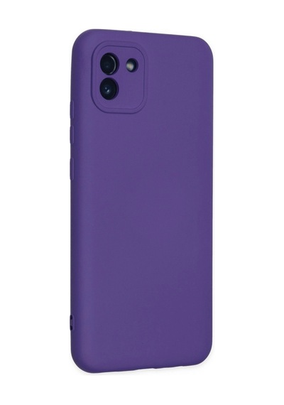 Samsung Samsung Uyumlu Galaxy A03 Kılıf Nano İçi Kadife Silikon - Mor