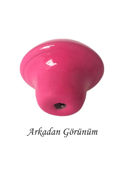 3 Adet Pembe Noktalı Mantar Düğme Kulp Çocuk Bebek Mobilya Çekmece Dolap Kapak Kulbu Metal Kulp Aksesuarları Vidalı