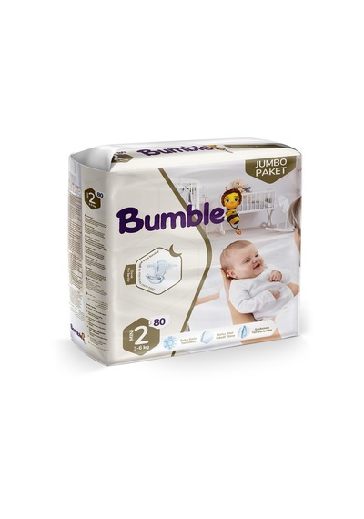 Bumble Bebek Bezi 2 Numara Mini Jumbo Paket 80 Adet
