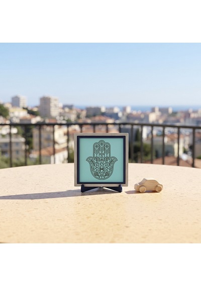 Modern Fatma'nın Eli Figürlü Dekoratif Parça, Çalışma Masanız İçin Özel Tasarım 10x10 Cm