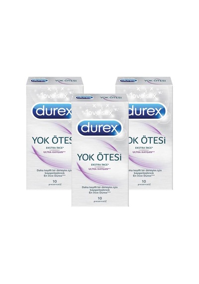 Durex Yok Ötesi Ultra Kaygan Prezervatif 3 x 10'lu