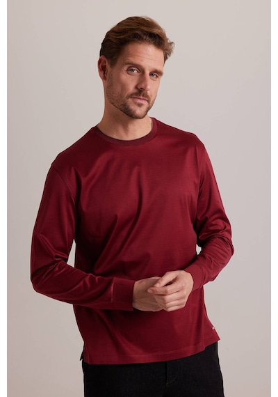 Ysf Erkek Bordo Bisiklet Yaka Pamuklu Sweatshirt