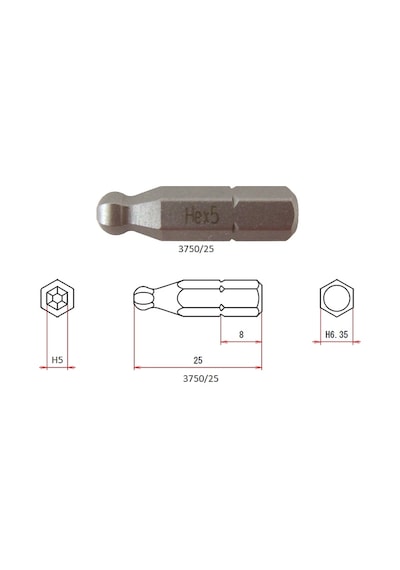 vessel 446406 Boundus Allen Bits Uç 5x25 MM