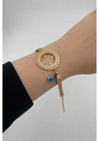 Çelik Bileklik Bl Altın Zarif Hediye Model 046118 Çok Renkli