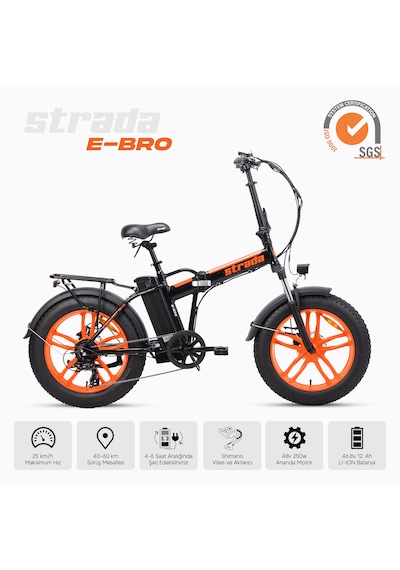 Strada E-bro 20 Jant Elektrikli Bisiklet Turuncu